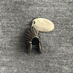 Vintage/Antique Sterling Silver Feather Headdress Charm/Pendant